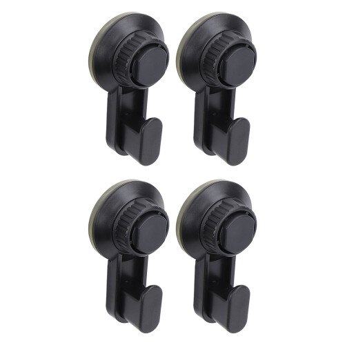 (Black) 4x vacuüm zuighaak, waterdicht, glas/mirror 2