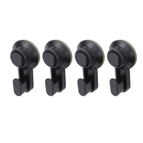 (Black) 4x vacuüm zuighaak, waterdicht, glas/mirror 1