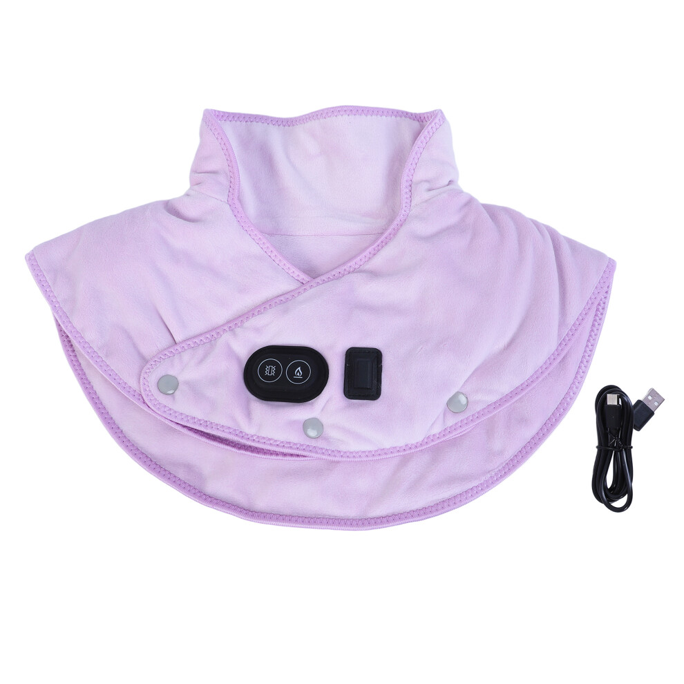 (Purple) Heated Neck Shoulder Wrap Electric Heating Pad Relief Orange Pink