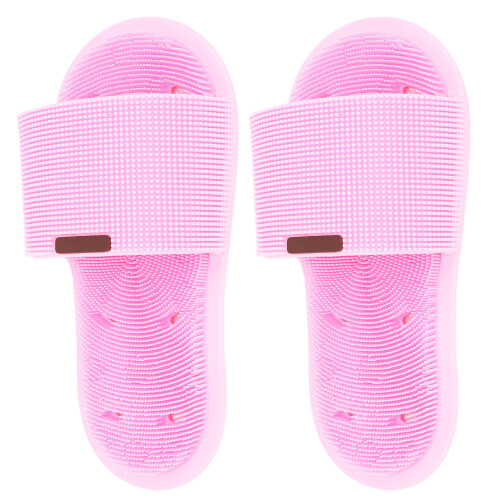 (Pink) 360 Silicone Douchevoetscrubber met Zuignap 2