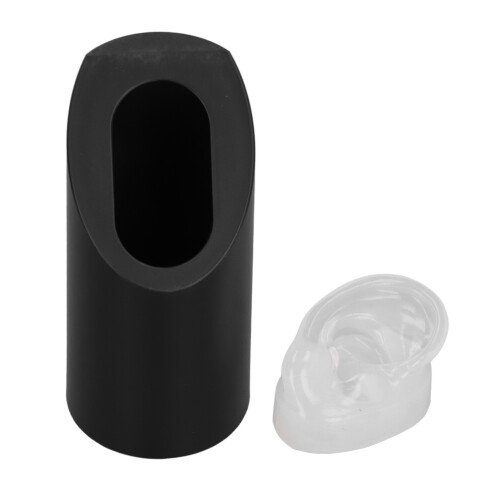 (Right) Zwarte Silicone Oormodel Displayrek Recht