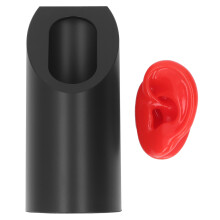 (Left Ear) Silikon-Ohrmodell zum Piercing-Training realistisch weich mit Standfuß