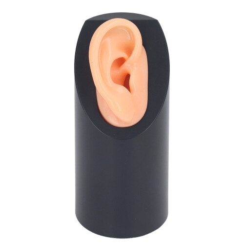 (Right) Soft Silicone Ear Model Tool w/ Black Stand R 1