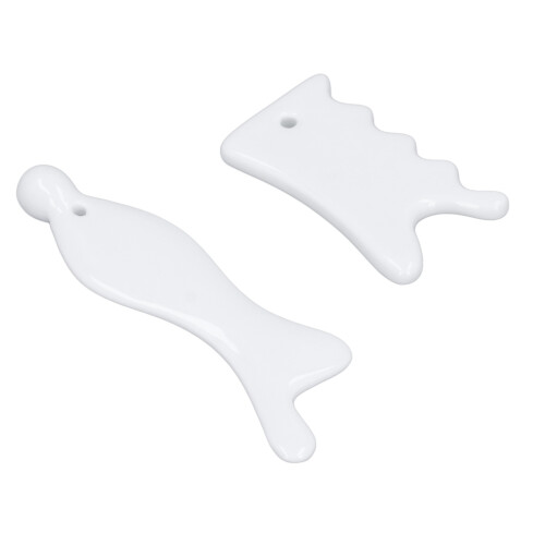 2x Keramische Gua Sha Gezichts Tools Massage 2