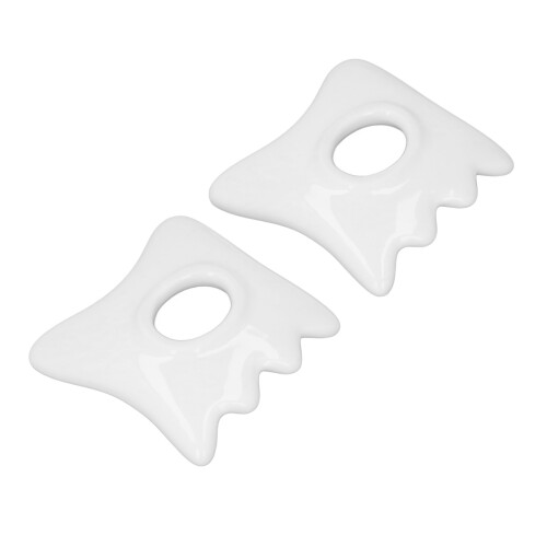 2x Keramische Gua Sha Bord voor Massage 2