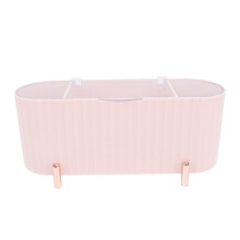 Qtip-Halterer 3 Fächer Deckel Bad-Organizer Pink