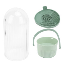 3-in-1 Makeup Brush Cleaner Bowl with Lid & Organizer