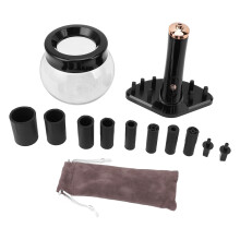 (Black) Makeupbürsten-Reiniger & Trockner, 8 Größen, Silikon, Schwarz