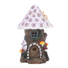 Solarpilz-Hausfigur mit Licht für Hof & Terrasse