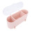 Qtip Holder 3 Compartments with Clear Lid - Pink 3