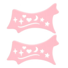 (Pink) 2x Augenstempel Vorlage Silikon Stern Mond Herz
