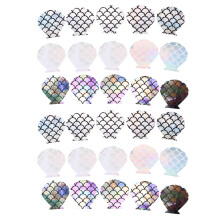 15 Pairs Pasties Nipple Covers Shell Shaped 3 Colors