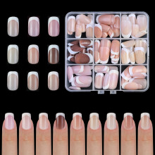 9 Colors French Gel Nail Tips 15 Sizes Pre-made for DIY