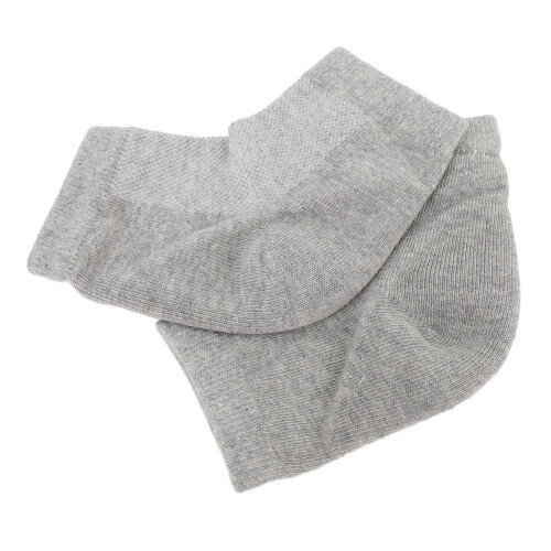 (Grey) Moisturizing Cotton Socks Silicone Heel Repair Grey 2