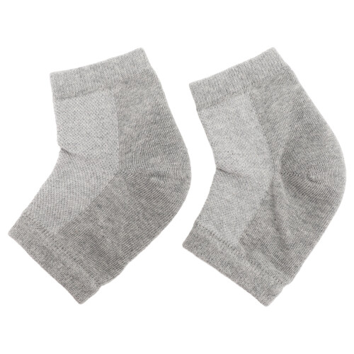 (Grey) Moisturizing Cotton Socks Silicone Heel Repair Grey 1