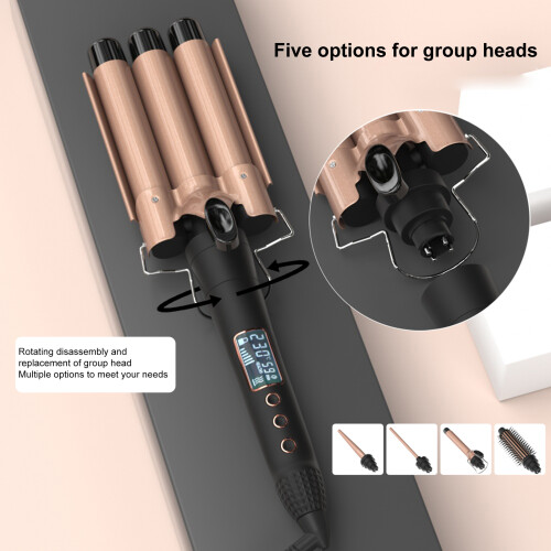 5-in-1 Verstelbaar LCD Haarlampje Styling Tool 1