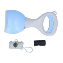 (Blue) Non-Breakable Dog Pooper Scooper 28cm Blue Ergonomic Portable