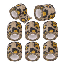Selbstklebende Nagelwrap-Band 5cm Blumen-Leopard Vlies