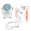 (Light Blue) Ventilatore Astronauta USB Mini Senza Pale a Collare 1