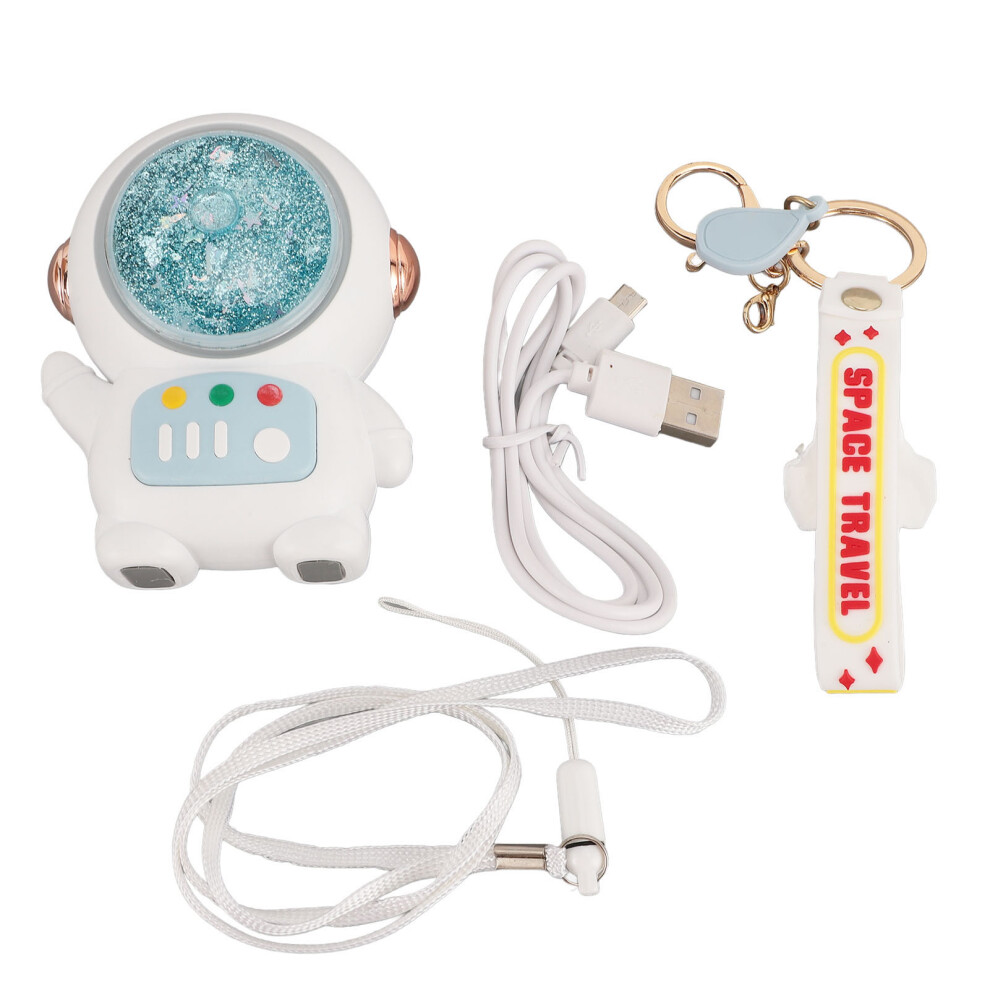 (Light Blue) Astronaut Portable Fan Mini Usb Charging Bladeless Neck Fan 461605282817