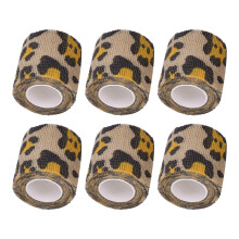 Selbstklebende Nagelwrap-Band 5cm Blumen-Leopard Vlies