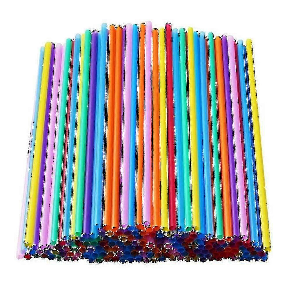 （300 pieces） 1000 long disposable colored plastic straws
