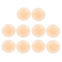(Champagne) 5 Pairs Reusable Silicone Nipple Covers