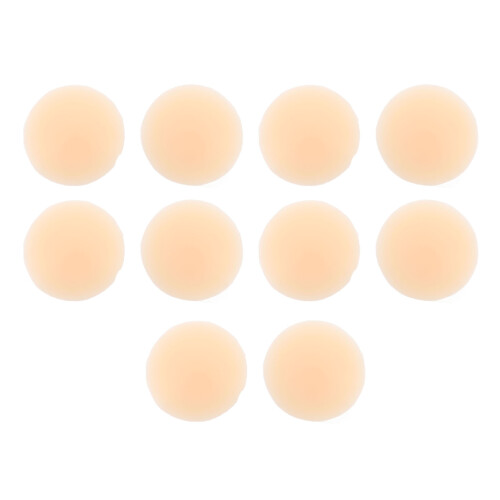 (Champagne) 5 Pairs Reusable Silicone Nipple Covers 1