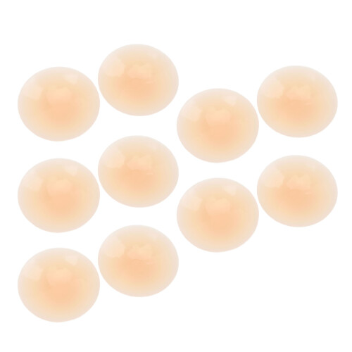 (Champagne) 5 Pairs Reusable Silicone Nipple Covers 2