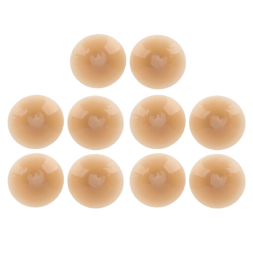 (Light Coffee) 5 Pairs Reusable Silicone Nipple Covers 1