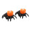 2x Spider Flameless Tea Lights Orange 3