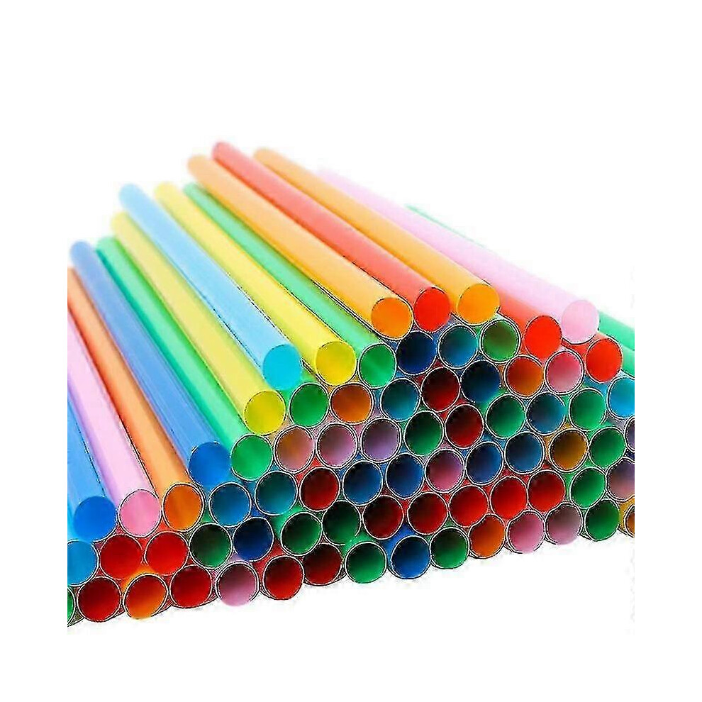 100/500/1000 Pack 10.3" Jumbo Straws, Smoothie Straws, Milkshake Straws, Extra Wide, Extra Long, Assorted Bright Colors