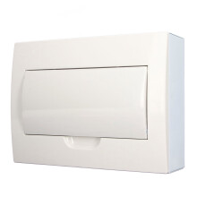 12-Way Power Distribution Box with DIN Rail, Stainless Steel & PC, 299x221x80mm