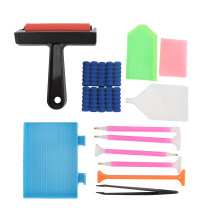 Set Pittura Diamante 21 Pz Penna Pinzette Vassoio