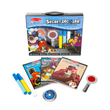 Melissa Doug On the go Secret Decoder Deluxe Activity Set Mystery Super Sleuth Toy 50 Activities great gift for girls and Boys Best for 7 8 and 9 Year