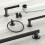 Gatco Gatco 5455MX Locke Robe Hook Matte Black 2