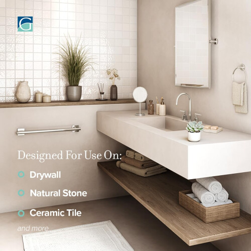 Gatco Gatco 950 Elevate, Grab Bar, 12”, Satin Nickel 2