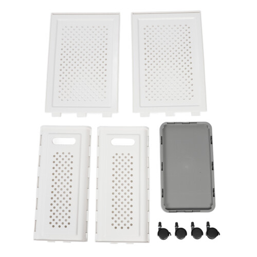 Yoga Mat Storage Rack with Wheels Gray