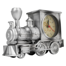 Vintage Trein Model Wekker Zilveren Desktop Decor