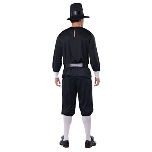 California Kostumer Pilgrim Mand Kostume Medium Sort Hvid 2