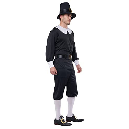 California Kostumer Pilgrim Mand Kostume Medium Sort Hvid 1