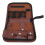 (Brown) Brown PU Leather Ball Accessory Organizer Case 1