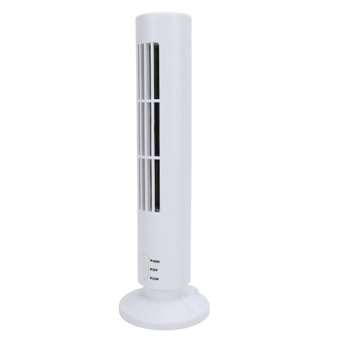 Bladeless Tower Fan Quiet USB 2 Speed White for Bedroom Office 2