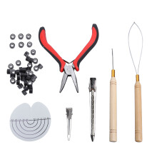 Micro Rings Bead Tool Kit Houten Handvat Haak Naald