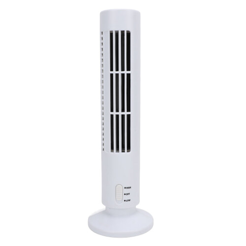 Bladeless Tower Fan Quiet USB 2 Speed White for Bedroom Office 1