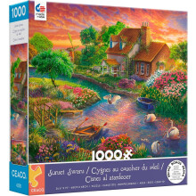 Ceaco - Zonsondergangzwanen - puzzel van 1000 stukjes