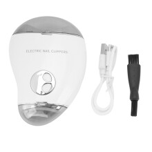 (White) Elektrischer Nageltrimmer 3-Gang wiederaufladbar 2-in-1