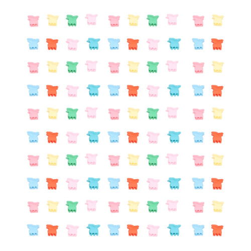 100pcs Mini Butterfly Hair Clips Kids