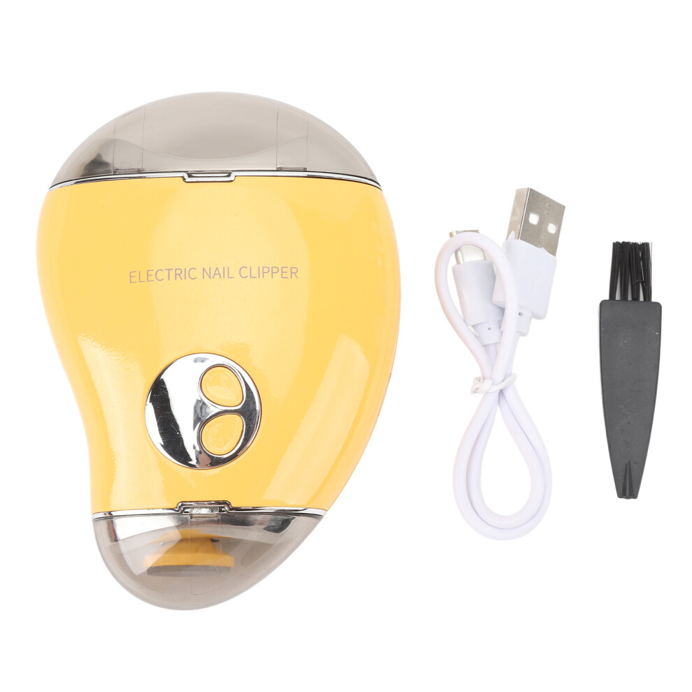 (Orange) Electric Nail Clipper 3 Speed 500mAh Dual Head Orange