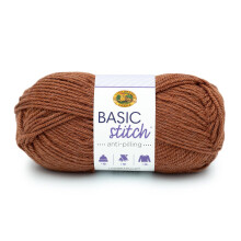 Lion Brand Garn Basic Stitch Anti-Pilling Wolle, 1-Pack, Taupe Heather